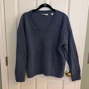 Vince Deep Blue V-Neck Sweater